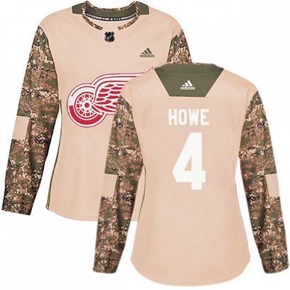 Women's Authentic Detroit Red Wings Mark Howe Adidas Veterans Day Practice Jersey - Camo