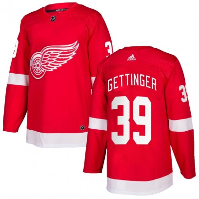 Men's Authentic Detroit Red Wings Tim Gettinger Adidas Home Jersey - Red