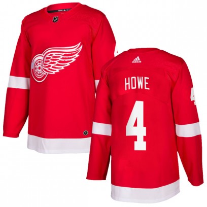 Men's Authentic Detroit Red Wings Mark Howe Adidas Home Jersey - Red