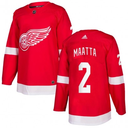Men's Authentic Detroit Red Wings Olli Maatta Adidas Home Jersey - Red