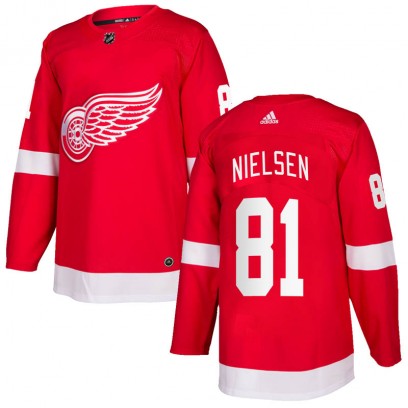 Men's Authentic Detroit Red Wings Frans Nielsen Adidas Home Jersey - Red