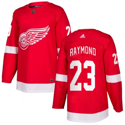 Men's Authentic Detroit Red Wings Lucas Raymond Adidas Home Jersey - Red