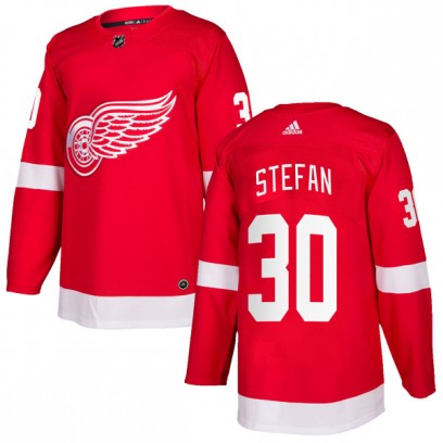 Men's Authentic Detroit Red Wings Greg Stefan Adidas Home Jersey - Red