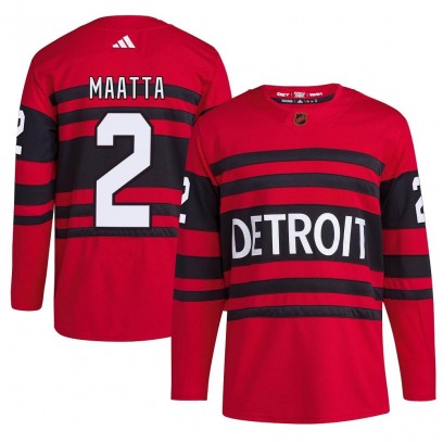 Men's Authentic Detroit Red Wings Olli Maatta Adidas Reverse Retro 2.0 Jersey - Red