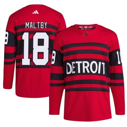 Men's Authentic Detroit Red Wings Kirk Maltby Adidas Reverse Retro 2.0 Jersey - Red