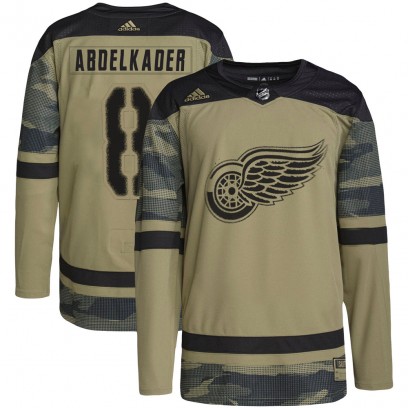Youth Authentic Detroit Red Wings Justin Abdelkader Adidas Military Appreciation Practice Jersey - Camo