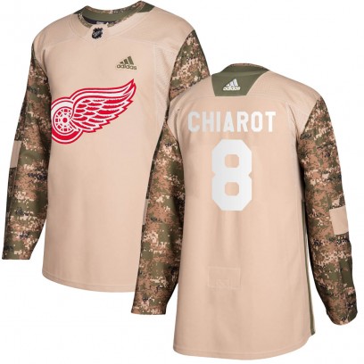 Youth Authentic Detroit Red Wings Ben Chiarot Adidas Veterans Day Practice Jersey - Camo