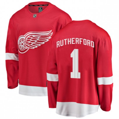 Youth Breakaway Detroit Red Wings Jim Rutherford Fanatics Branded Home Jersey - Red