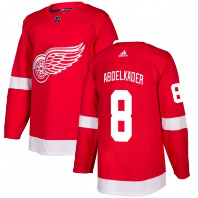 Men's Authentic Detroit Red Wings Justin Abdelkader Adidas Jersey - Red