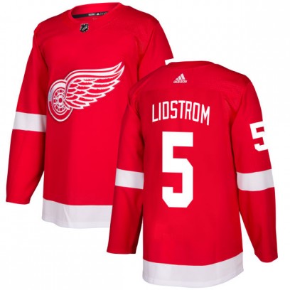 Men's Authentic Detroit Red Wings Nicklas Lidstrom Adidas Jersey - Red