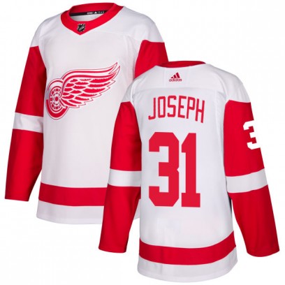 Men's Authentic Detroit Red Wings Curtis Joseph Adidas Jersey - White