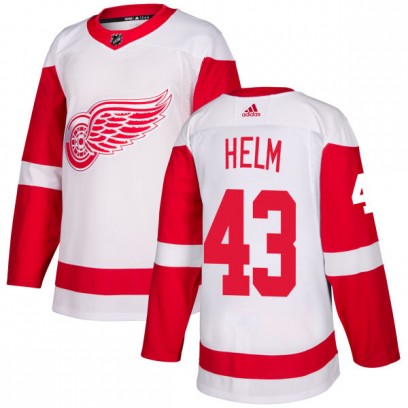 Men's Authentic Detroit Red Wings Darren Helm Adidas Jersey - White