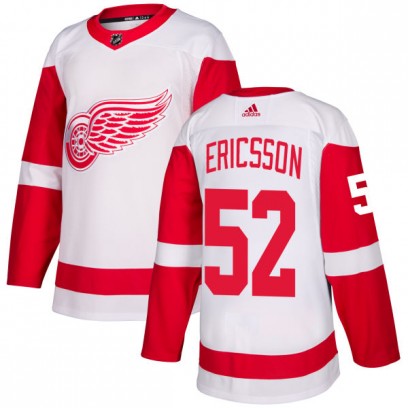 Men's Authentic Detroit Red Wings Jonathan Ericsson Adidas Jersey - White