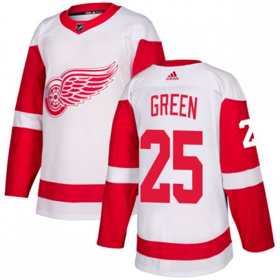Men's Authentic Detroit Red Wings Mike Green Adidas Jersey - White