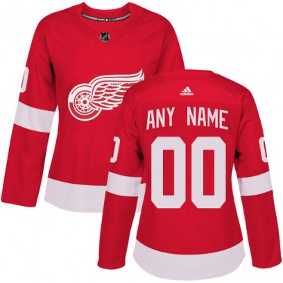 Women's Authentic Detroit Red Wings Custom Adidas Home Jersey - Red