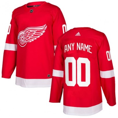 Youth Authentic Detroit Red Wings Custom Adidas Home Jersey - Red