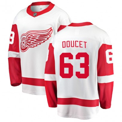 Men's Breakaway Detroit Red Wings Alexandre Doucet Fanatics Branded Away Jersey - White