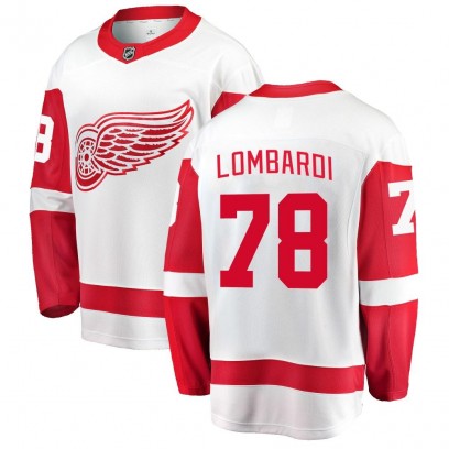 Men's Breakaway Detroit Red Wings Amadeus Lombardi Fanatics Branded Away Jersey - White