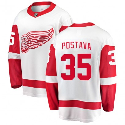 Men's Breakaway Detroit Red Wings Michal Postava Fanatics Branded Away Jersey - White