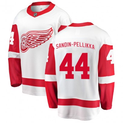 Men's Breakaway Detroit Red Wings Axel Sandin-Pellikka Fanatics Branded Away Jersey - White