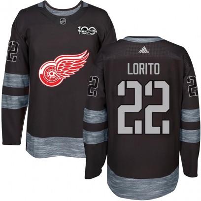 Men's Authentic Detroit Red Wings Matthew Lorito 1917-2017 100th Anniversary Jersey - Black