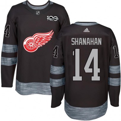 Men's Authentic Detroit Red Wings Brendan Shanahan 1917-2017 100th Anniversary Jersey - Black