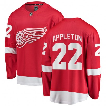 Men's Breakaway Detroit Red Wings Mason Appleton Fanatics Branded Home Jersey - Red