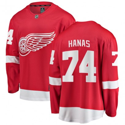 Men's Breakaway Detroit Red Wings Cross Hanas Fanatics Branded Home Jersey - Red