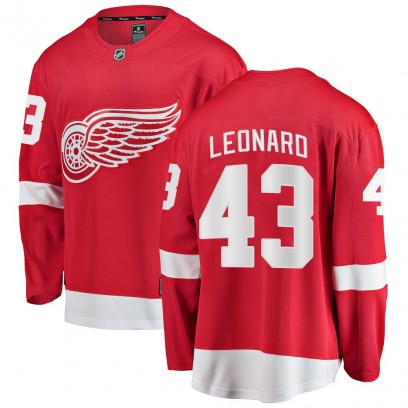 Men's Breakaway Detroit Red Wings John Leonard Fanatics Branded Home Jersey - Red