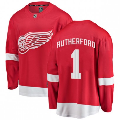 Men's Breakaway Detroit Red Wings Jim Rutherford Fanatics Branded Home Jersey - Red