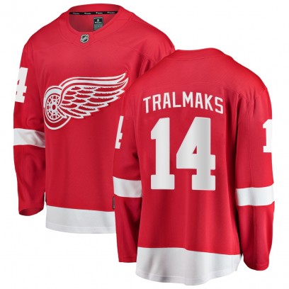 Men's Breakaway Detroit Red Wings Eduards Tralmaks Fanatics Branded Home Jersey - Red