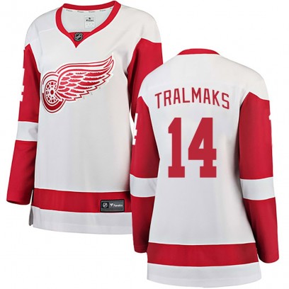 Women's Breakaway Detroit Red Wings Eduards Tralmaks Fanatics Branded Away Jersey - White