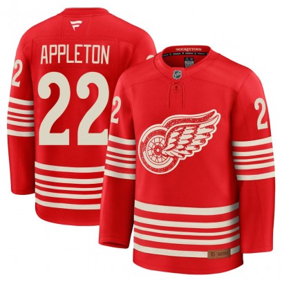 Men's Premium Detroit Red Wings Mason Appleton Fanatics Centennial Jersey - Red