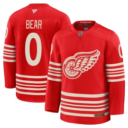Men's Premium Detroit Red Wings Carter Bear Fanatics Centennial Jersey - Red