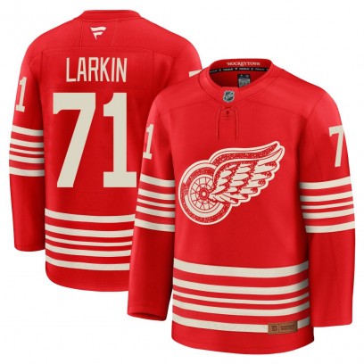 Men's Premium Detroit Red Wings Dylan Larkin Fanatics Centennial Jersey - Red