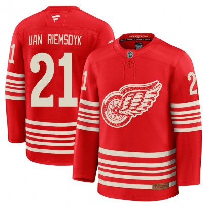 Men's Premium Detroit Red Wings James van Riemsdyk Fanatics Centennial Jersey - Red