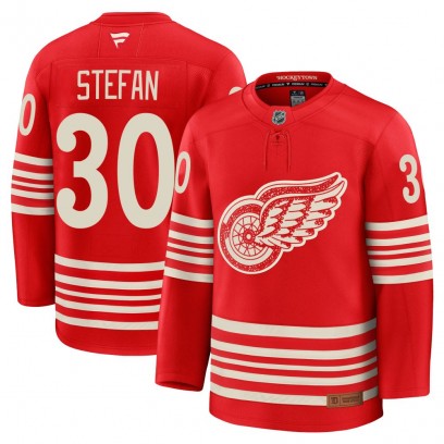 Men's Premium Detroit Red Wings Greg Stefan Fanatics Centennial Jersey - Red