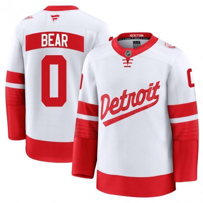Men's Premium Detroit Red Wings Carter Bear Fanatics 2025 Stadium Series Jersey - White