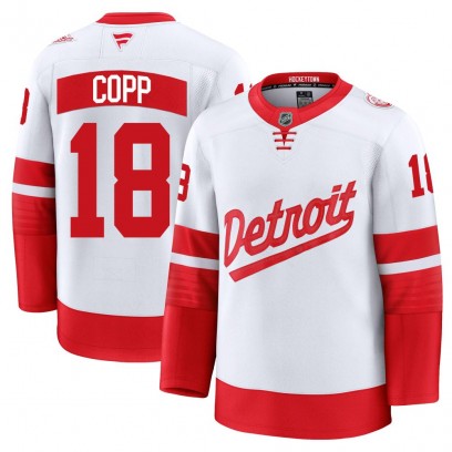 Men's Premium Detroit Red Wings Andrew Copp Fanatics 2025 Stadium Series Jersey - White
