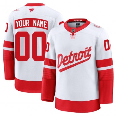 Men's Premium Detroit Red Wings Custom Fanatics Custom 2025 Stadium Series Jersey - White