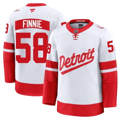 Men's Premium Detroit Red Wings Emmitt Finnie Fanatics 2025 Stadium Series Jersey - White