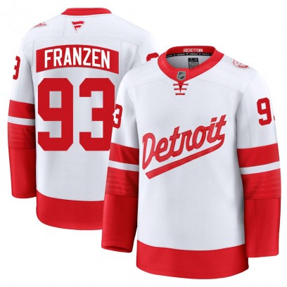 Men's Premium Detroit Red Wings Johan Franzen Fanatics 2025 Stadium Series Jersey - White