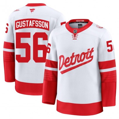 Men's Premium Detroit Red Wings Erik Gustafsson Fanatics 2025 Stadium Series Jersey - White