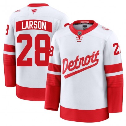Men's Premium Detroit Red Wings Reed Larson Fanatics 2025 Stadium Series Jersey - White