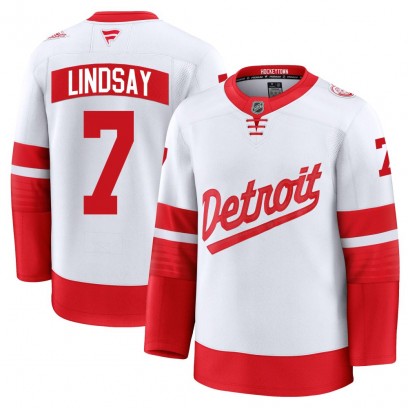 Men's Premium Detroit Red Wings Ted Lindsay Fanatics 2025 Stadium Series Jersey - White