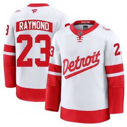 Men's Premium Detroit Red Wings Lucas Raymond Fanatics 2025 Stadium Series Jersey - White