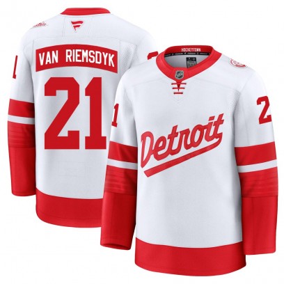 Men's Premium Detroit Red Wings James van Riemsdyk Fanatics 2025 Stadium Series Jersey - White