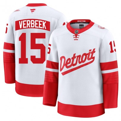 Men's Premium Detroit Red Wings Pat Verbeek Fanatics 2025 Stadium Series Jersey - White