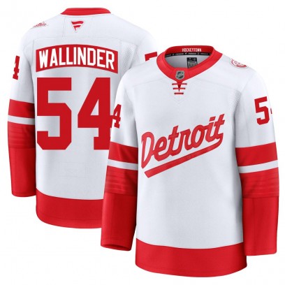 Men's Premium Detroit Red Wings William Wallinder Fanatics 2025 Stadium Series Jersey - White