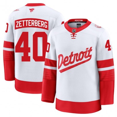 Men's Premium Detroit Red Wings Henrik Zetterberg Fanatics 2025 Stadium Series Jersey - White